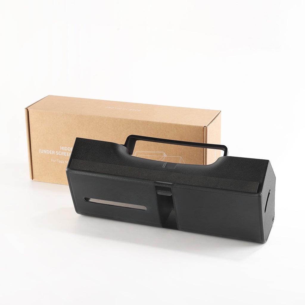 tesla model 3 y under screen storage box led light