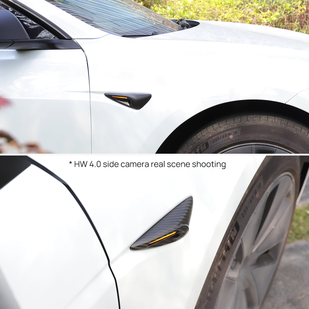 Model Y Real Carbon Fiber Side Camera Covers
