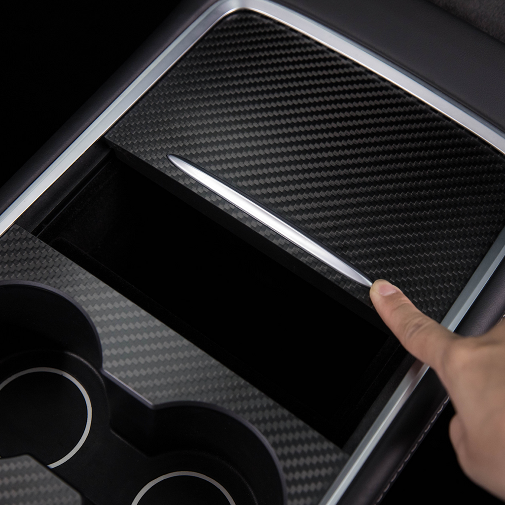 Tesla Model 3 Y Carbon Fiber Center Console Cover