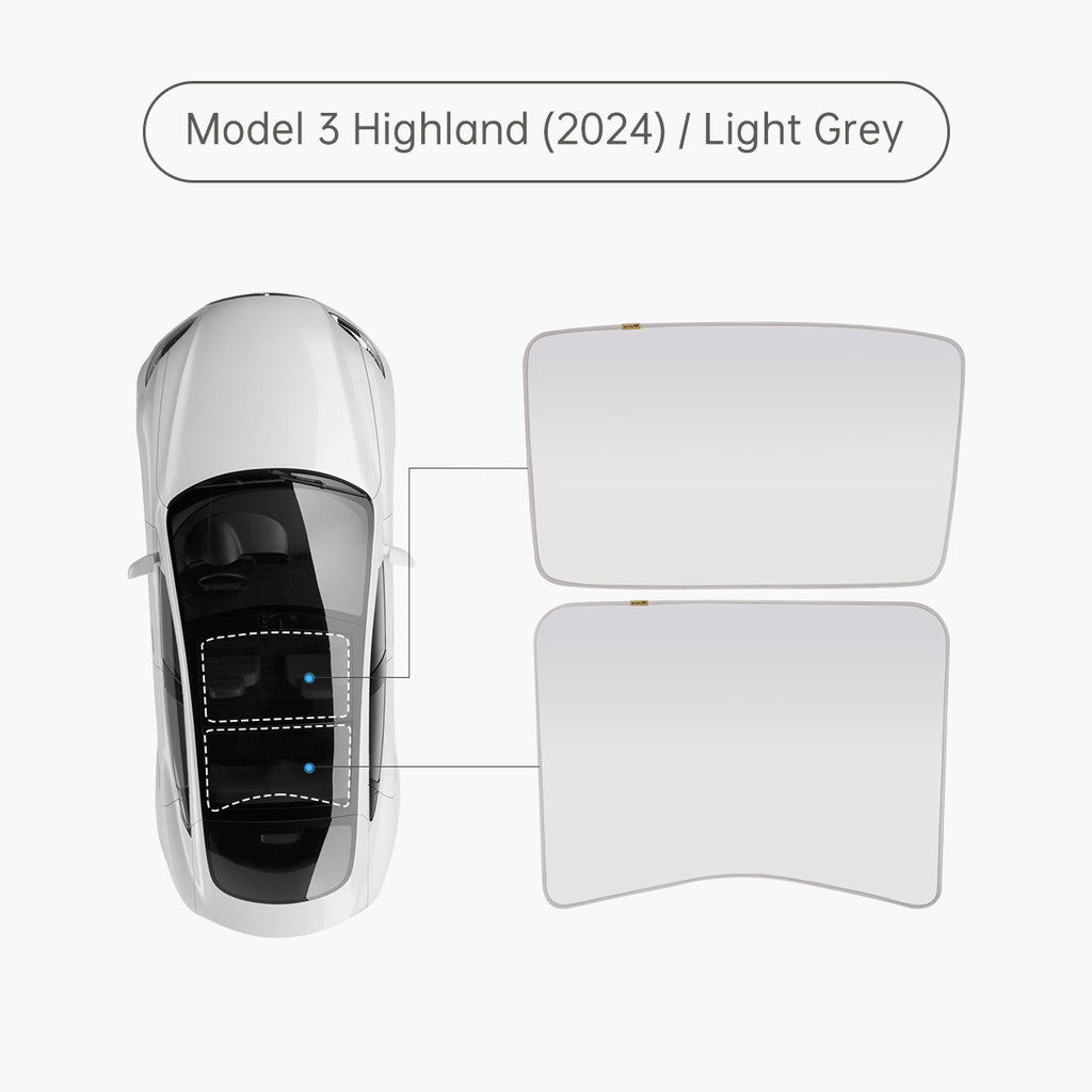 Tesla Model 3 Glass Roof Sunshade