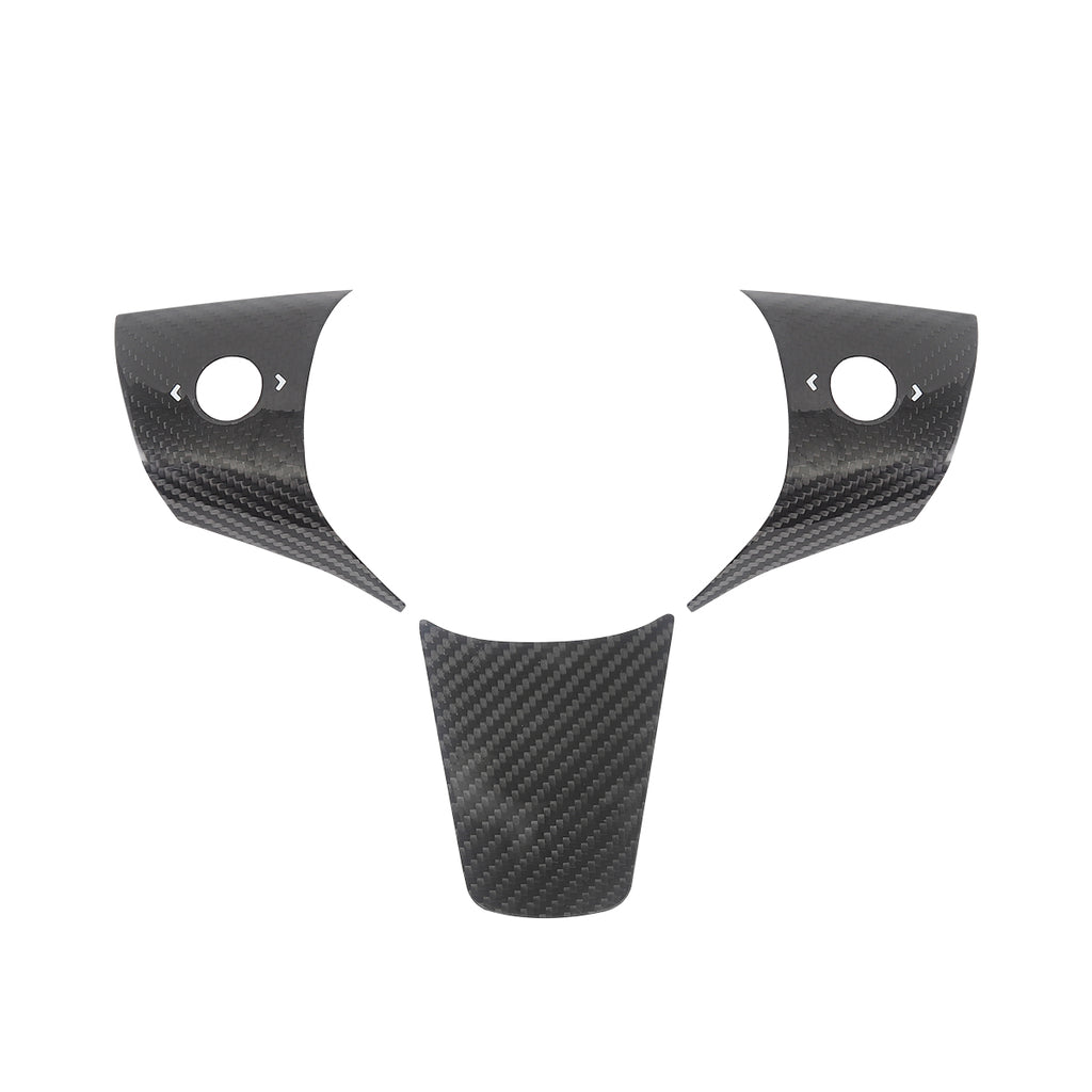 Real Carbon Fiber Steering Wheel Accessories for Model 3 & Model Y
